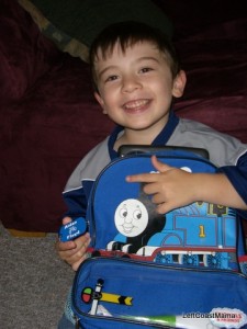 Aidan with his personal Bag Tag