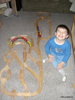 Aidan and some intricate track.