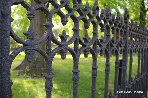 A very old gate outside the cemetary.