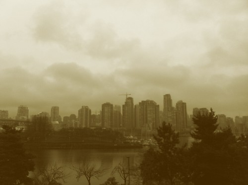 Downtown Vancouver,  Camera+, iPhone 4, Colour Filter through Pixlromatic